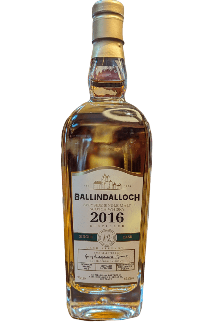 Ballindalloch 2016 -  8 Year Old - Bourbon Barrel - UK Exclusive Cask #2