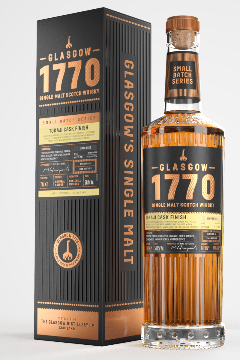 Glasgow 1770 Single Malt Scotch Whisky – Tokaji Cask Finish - Batch 2 - Unpeated
