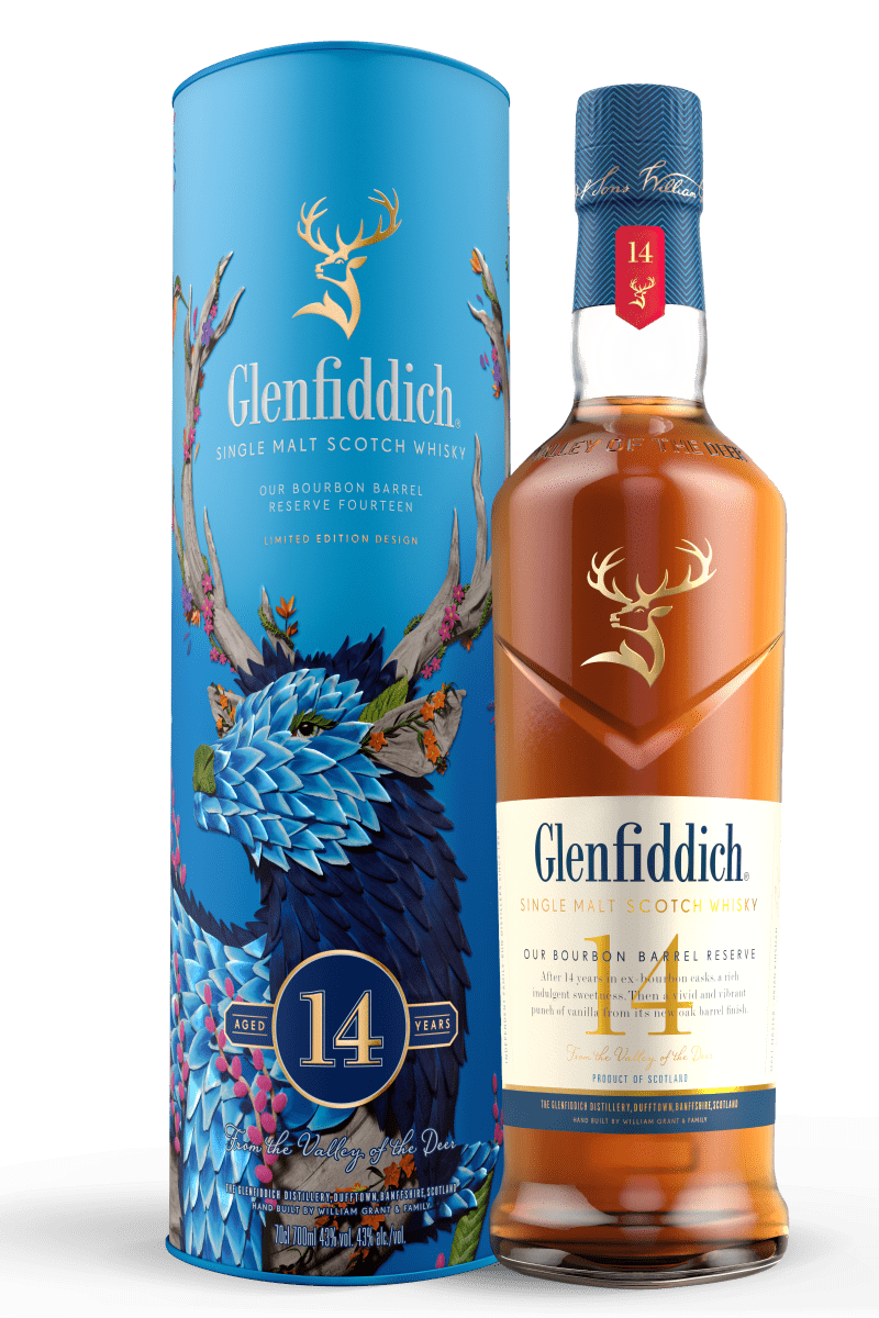 Glenfiddich 14 Year Old Bourbon Barrel Reserve Single Malt Scotch Whisky