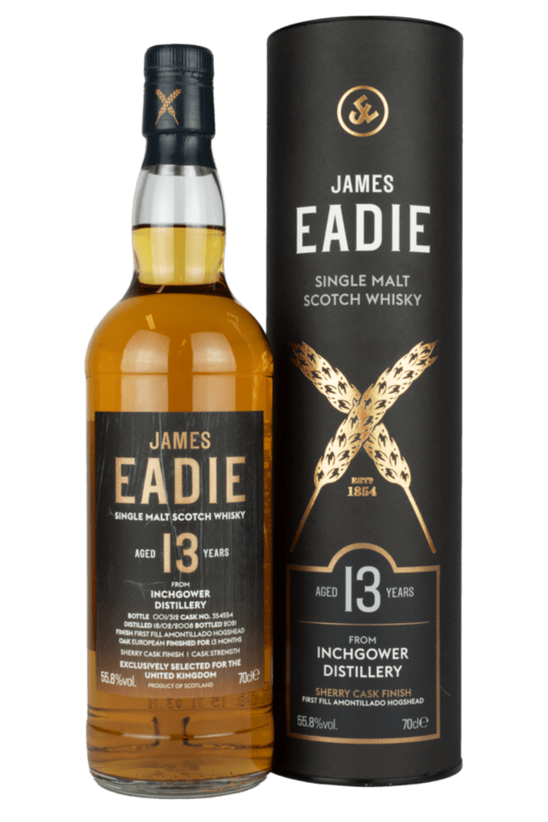 Inchgower 13 Year Old Amontillado Sherry Cask Finish Single Malt Scotch Whisky James Eadie 