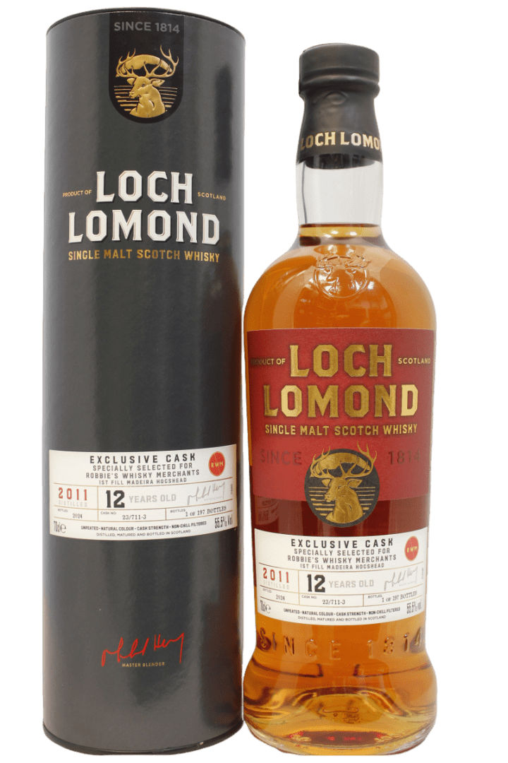 Loch Lomond 12 Year Old -1st Fill Madeira Cask   - Single Malt Scotch Whisky - Exclusive Cask - Robbie's Whisky Merchants - Cask #23/711-3 -
